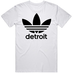Detroit Best City Adidas Logo Retro Graphic Unisex Cotton White Classic T Shirt