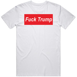 Fuck Donald Trump Inspired Retro Graphic Unisex Cotton White Classic T Shirt