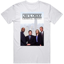 Law And Order Criminal Intent Popular Cop Show Tv Fan Retro Graphic Unisex Cotton White Classic T Shirt