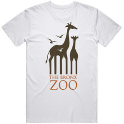 The Bronx Zoo Logo Retro Graphic Unisex Cotton White Classic T Shirt