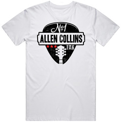 Number One Allen Collins Legendary Guitarist Bass Guitar Player Fan Retro Graphic Unisex Cotton White Classic T Shirt
