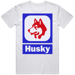 Husky Gas Station Logo Fuel Petroleum Logo Retro Graphic Unisex Cotton White Classic T Shirt