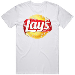 Lays Chips Distressed Look Retro Graphic Unisex Cotton White Classic T Shirt