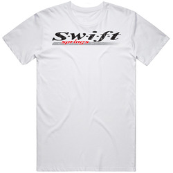Swift Springs Auto Automobile Car Truck Motorcycle Parts Cool Distressed Style Brand Logo Emblem Retro Graphic Unisex Cotton White Classic T Shirt