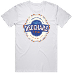 Deuchars Ipa Cool Beer Brand Logo Drinking Alcohol Retro Graphic Unisex Cotton White Classic T Shirt