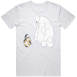 Bb8 Retro Graphic Unisex Cotton White Classic T Shirt