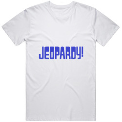 Jeopardy Alex Trebek Classic Game Show Logo Nbc Channel Cool Retro Graphic Unisex Cotton White Classic T Shirt