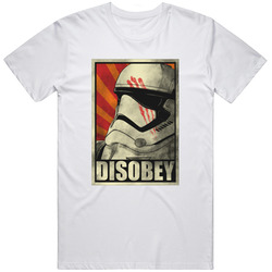 Disobey Storm Trooper Star Wars Funny Obey Retro Graphic Unisex Cotton White Classic T Shirt