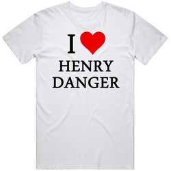 I Heart / Love Henry Danger (black Font) Popular Retro Graphic Unisex Cotton White Classic T Shirt