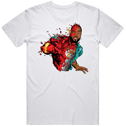Dwayne Wade Flash Basketball Miami Retro Graphic Unisex Cotton White Classic T Shirt