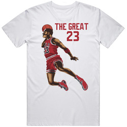 The Great 23 Michael Jordan Dunk Basketball Retro Graphic Unisex Cotton White Classic T Shirt