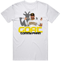 Tommy Pham Goat Greatest Of All Time Baseball Player Fan Retro Graphic Unisex Cotton White Classic T Shirt