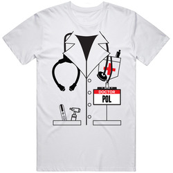 Doctor Pol Custom Name Halloween Costume Retro Graphic Unisex Cotton White Classic T Shirt