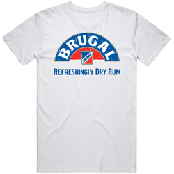 Brugal Logo Popular Rum Alcohol Beverage Drink Fan Gift Retro Graphic Unisex Cotton White Classic T Shirt
