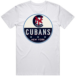 New York Cubans Negro Baseball League Team Retro Retro Graphic Unisex Cotton White Classic T Shirt