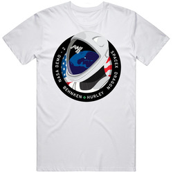 Nasa Demo 2 Behnken Hurley Space X Retro Graphic Unisex Cotton White Classic T Shirt