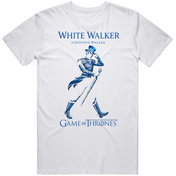White Walker Johnnie Whisky Game Of Thrones Got Logo Parody Fan Retro Graphic Unisex Cotton White Classic T Shirt