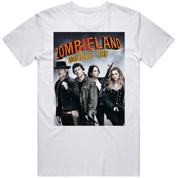 Double Tap Zombieland Movie  Fan Retro Graphic Unisex Cotton White Classic T Shirt