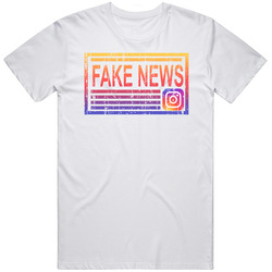 Fake News Vinny Jersey Shore Instagram Funny Social Media Retro Graphic Unisex Cotton White Classic T Shirt