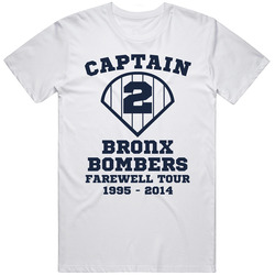 Derek Jeter Ny Yankees Farewell Captain Baseball Retro Graphic Unisex Cotton White Classic T Shirt