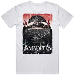 Amadeus Movie Poster Retro Aged Look Retro Graphic Unisex Cotton White Classic T Shirt