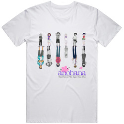 Anohana 1 Retro Graphic Unisex Cotton White Classic T Shirt