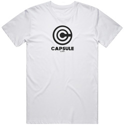 Capsule Corp Black Retro Graphic Unisex Cotton White Classic T Shirt