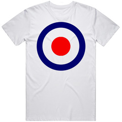 Bullseye Retro Graphic Unisex Cotton White Classic T Shirt