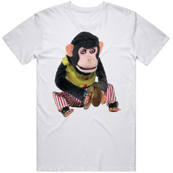 JOLLY CHIMP White T-Shirt 100% COTTON ** NEW ITEM** Retro Graphic Unisex Cotton White Classic T Shirt