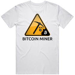 Bitcoin Miner - Retro Graphic Unisex Cotton White Classic T Shirt