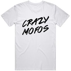 Niall Horan One Direction Crazy Mofos Script Retro Graphic Unisex Cotton White Classic T Shirt