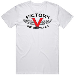 Tee Victory Motorcycles USA Muscle Motors T-Shirt Size S - 6XL Retro Graphic Unisex Cotton White Classic T Shirt