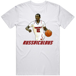 Russ Smith Russdiculous Louisville Basketball Retro Graphic Unisex Cotton White Classic T Shirt