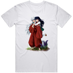 Inuyasha Character Demon Man Retro Graphic Unisex Cotton White Classic T Shirt