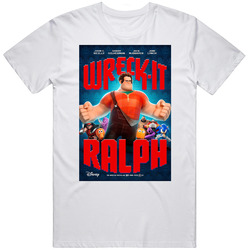 Wreck It Ralph Retro Graphic Unisex Cotton White Classic T Shirt