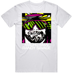 Macho Man Randy Savage Wrestling Retro Graphic Unisex Cotton White Classic T Shirt