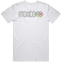 Mexico 1968 Summer Olympics Retro Graphic Unisex Cotton White Classic T Shirt