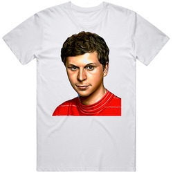 Michael Cera Hollywood Classic Retro Graphic Unisex Cotton White Classic T Shirt