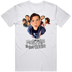 Malcom In The Middle Tv Show Retro Graphic Unisex Cotton White Classic T Shirt