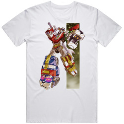 Voltron Tv Show Retro Graphic Unisex Cotton White Classic T Shirt