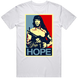 John Rambo Action Hope Classic Retro Graphic Unisex Cotton White Classic T Shirt