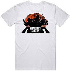 Charlies Angels Classic Logo Retro Graphic Unisex Cotton White Classic T Shirt