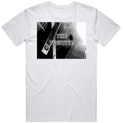 The Fugitive Retro Tv Retro Graphic Unisex Cotton White Classic T Shirt