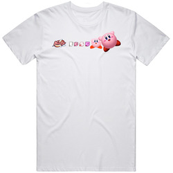 Nintendo Kirby Evolution Retro Graphic Unisex Cotton White Classic T Shirt