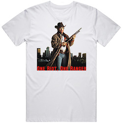 Walker Texas Ranger Action Retro Graphic Unisex Cotton White Classic T Shirt