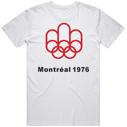 Montreal 1976 Summer Olympics Retro Graphic Unisex Cotton White Classic T Shirt