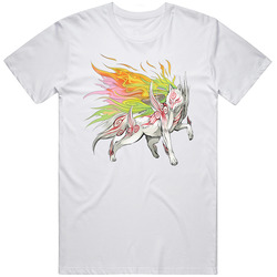 Okamishi Retro Graphic Unisex Cotton White Classic T Shirt