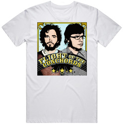 Flight Of The Conchords Music Tv Show Retro Graphic Unisex Cotton White Classic T Shirt