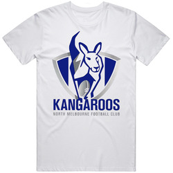 Kangaroos North Melbourne Football Sport Retro Graphic Unisex Cotton White Classic T Shirt