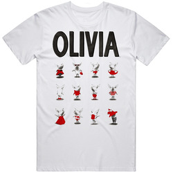 Olivia The Pig Retro Graphic Unisex Cotton White Classic T Shirt